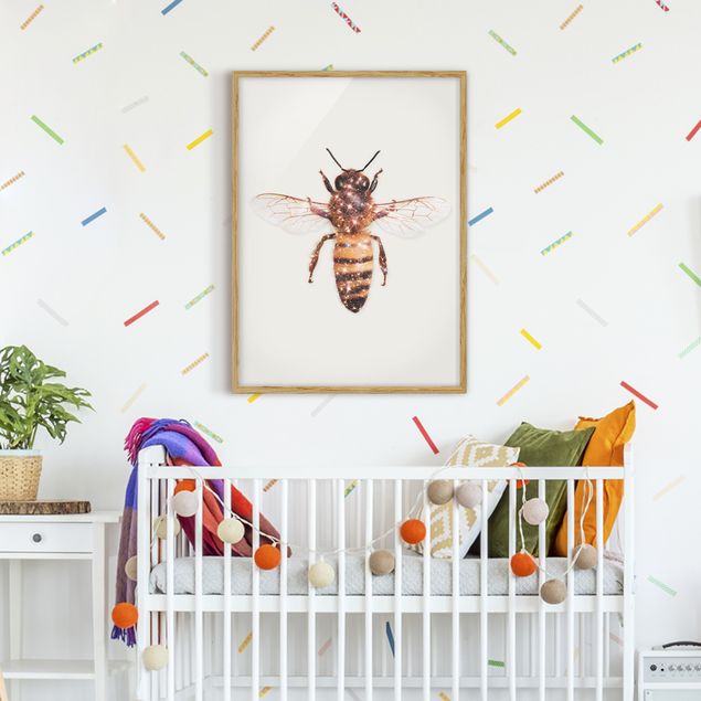 Pósters enmarcados de cuadros famosos Bee With Glitter