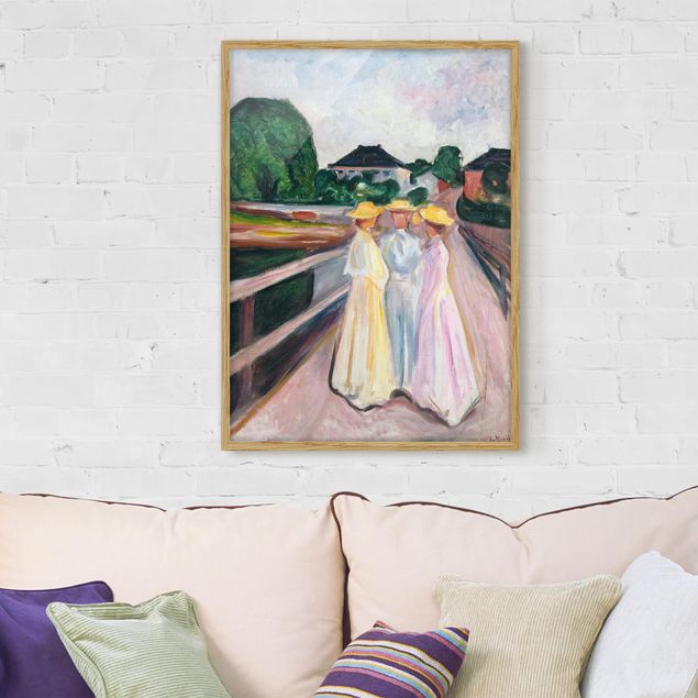 Cuadros expresionistas Edvard Munch - Three Girls on the Bridge