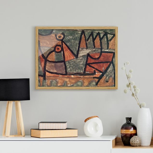 Pósters enmarcados de cuadros famosos Paul Klee - Sinister Boat Trip