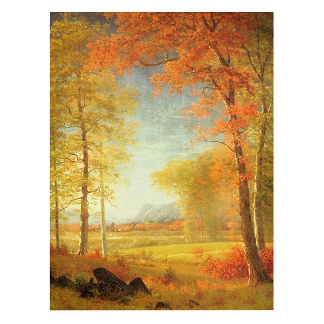 Reproducciones de cuadros Albert Bierstadt - Autumn In Oneida County, New York