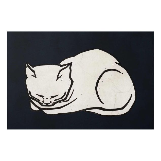 Cuadros famosos Sleeping Cat Illustration