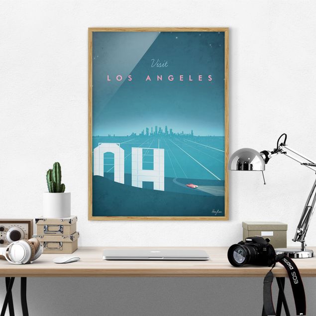 Pósters enmarcados de cuadros famosos Travel Poster - Los Angeles