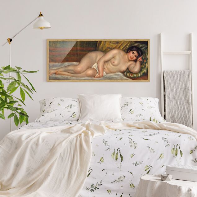 Pósters enmarcados de cuadros famosos Auguste Renoir - Lying female Nude (Gabrielle)