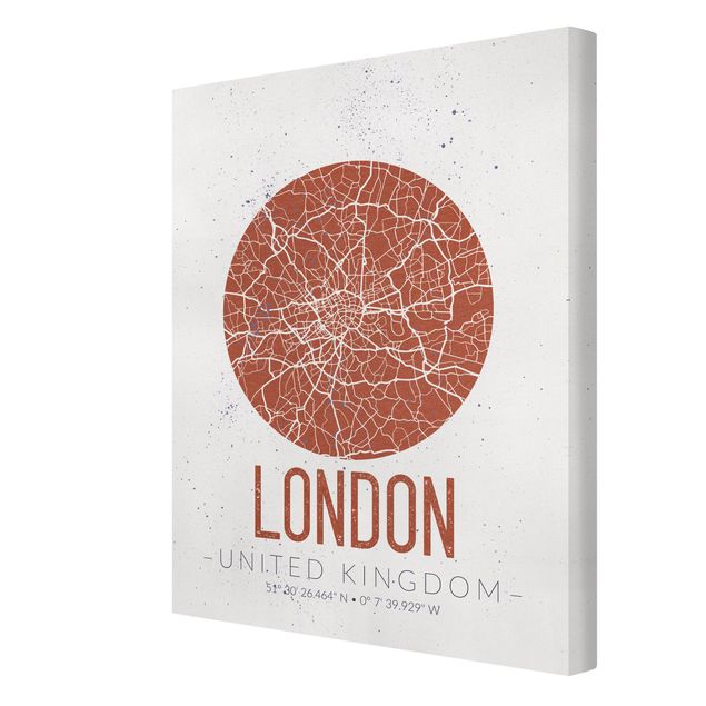 Cuadro mapa del mundo City Map London - Retro