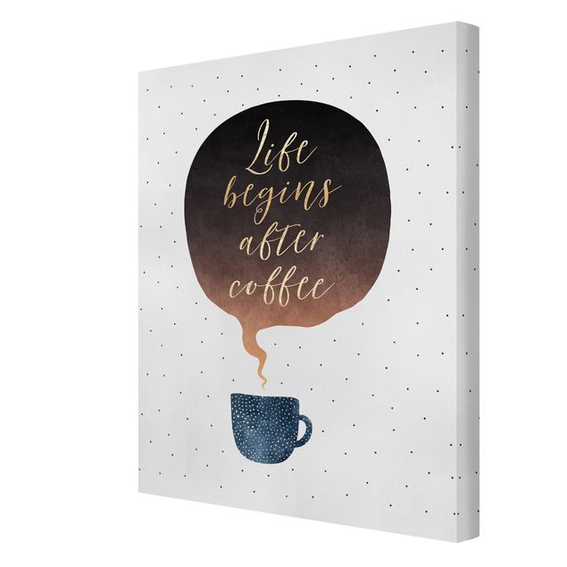 Cuadros Elisabeth Fredriksson Life Begins After Coffee Dots