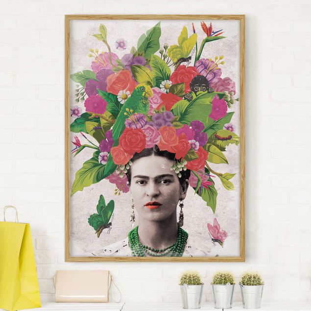 Decoración de cocinas Frida Kahlo - Flower Portrait