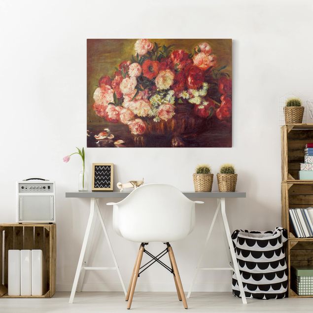 Lienzos de rosas Auguste Renoir - Still Life With Peonies