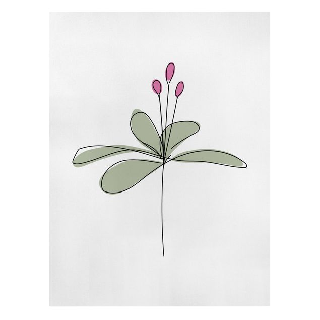 Cuadros de plantas Lily Line Art