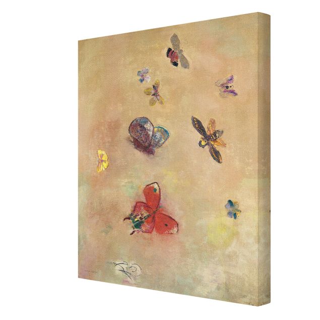 Lienzos de cuadros famosos Odilon Redon - Colourful Butterflies