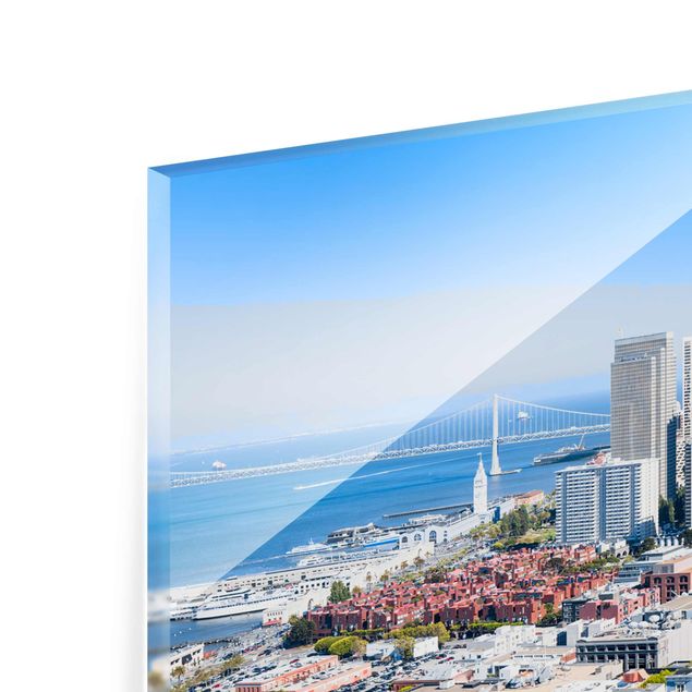 Tableros magnéticos de vidrio San Francisco Skyline