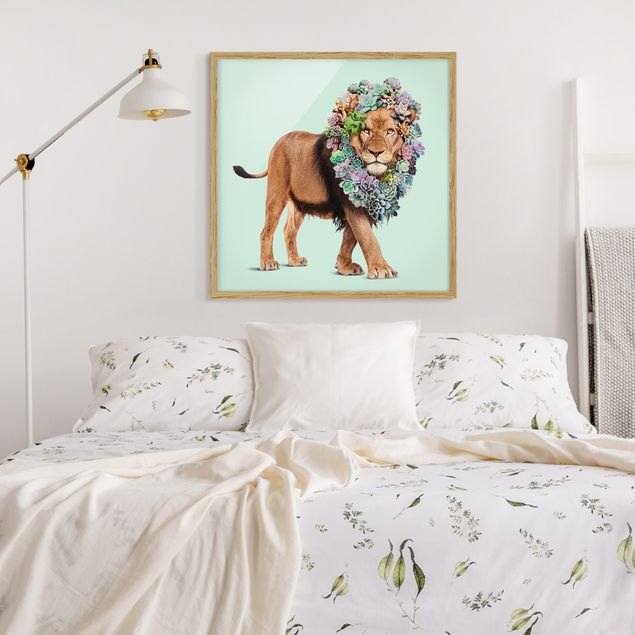 Decoración habitacion bebé Lion With Succulents