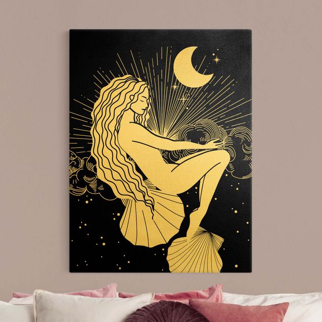 Cuadros Illustration Ocean Dreamer At Night