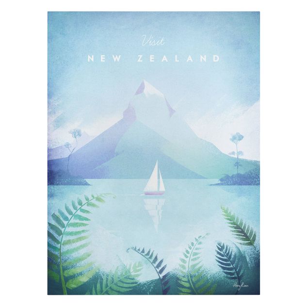 Cuadros de montañas Travel Poster - New Zealand