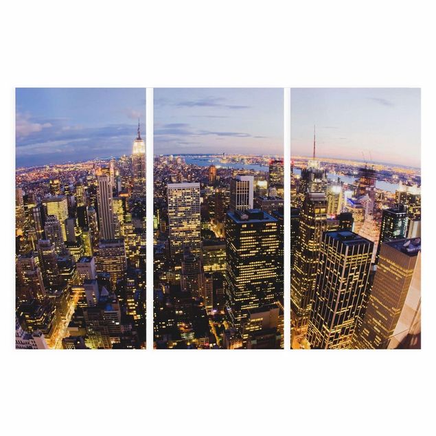 Lienzos de ciudades New York Skyline At Night