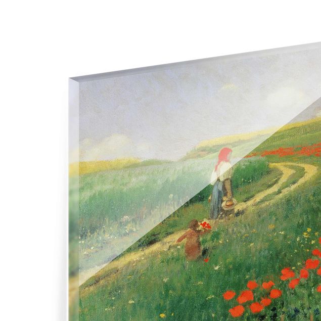 Cuadro con paisajes Pál Szinyei-Merse - Summer Landscape With A Blossoming Poppy