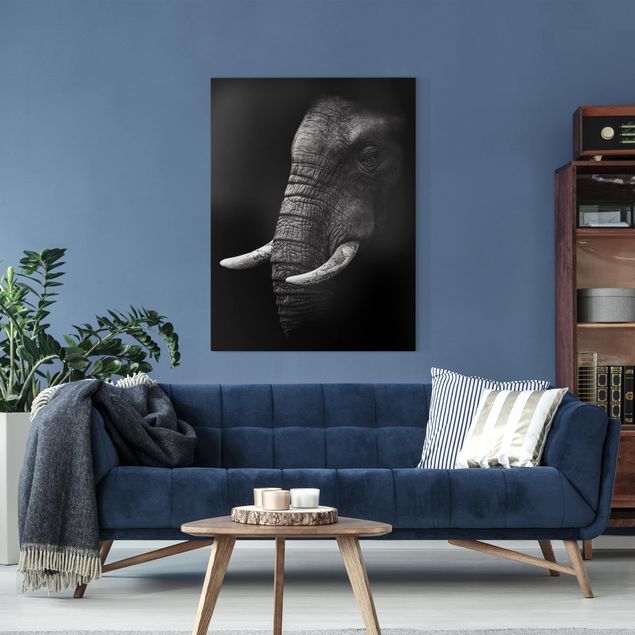 Cuadros elefantes Dark Elephant Portrait