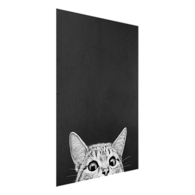 Cuadros de gatos modernos Illustration Cat Black And White Drawing