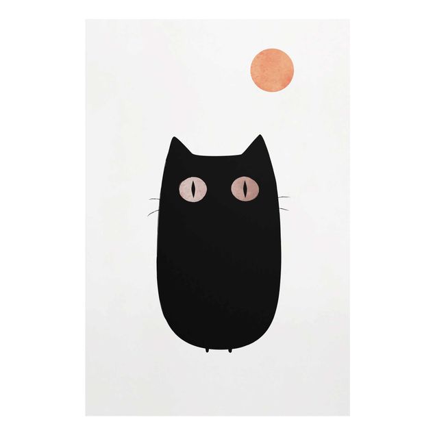 Cuadros famosos Black Cat Illustration
