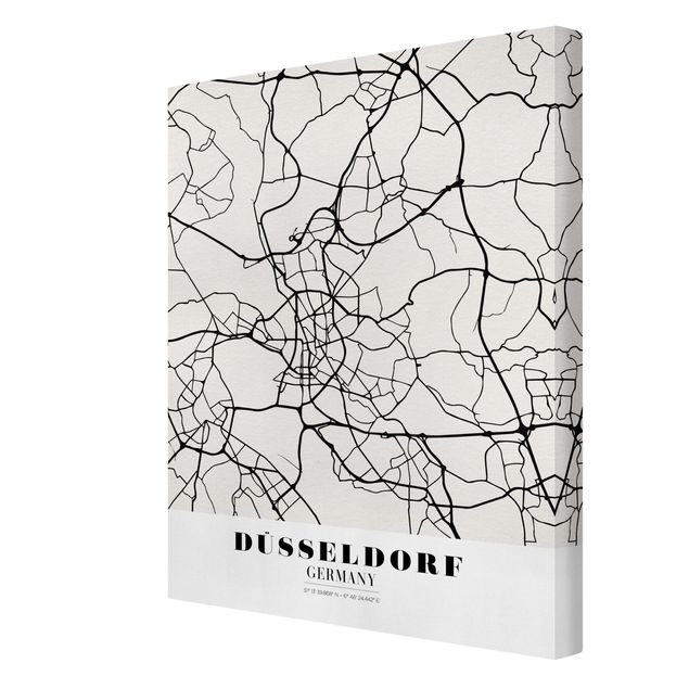 Cuadros Dusseldorf City Map - Classic