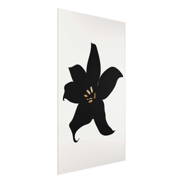 Cuadros de peces modernos Graphical Plant World - Orchid Black And Gold