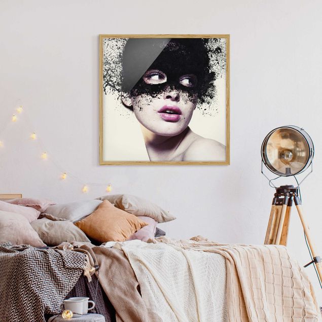 Cuadro retratos The girl with the black mask