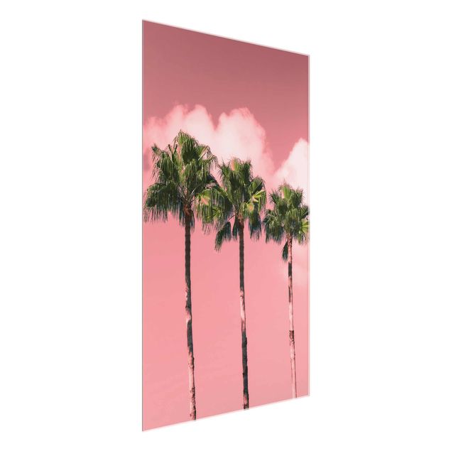 Cuadros de plantas Palm Trees Against Sky Pink