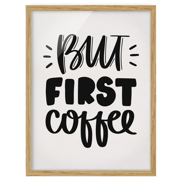 Cuadros con frases But First, Coffee