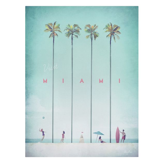 Cuadros con mar Travel Poster - Miami