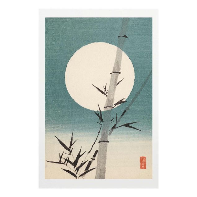 Cuadros de naturaleza Japanese Drawing Bamboo And Moon