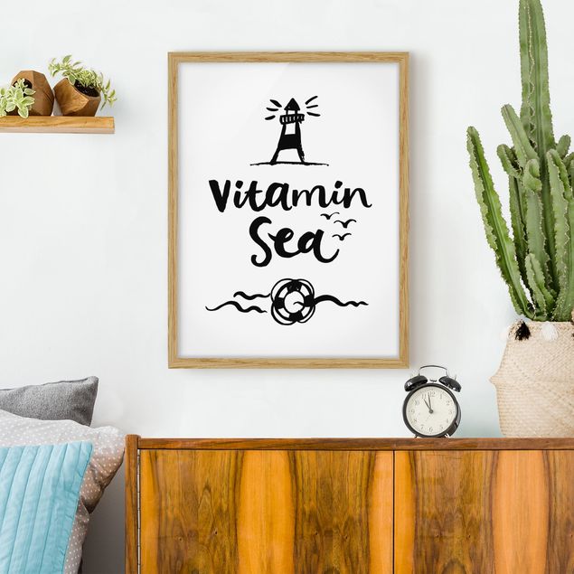 Pósters enmarcados con frases Vitamin Sea