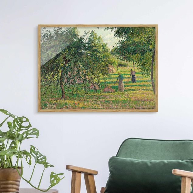Cuadro del Impresionismo Camille Pissarro - Apple Trees And Tedders, Eragny