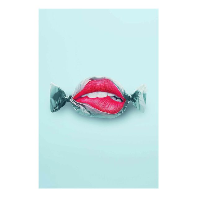 Cuadros en turquesa Candy With Lips