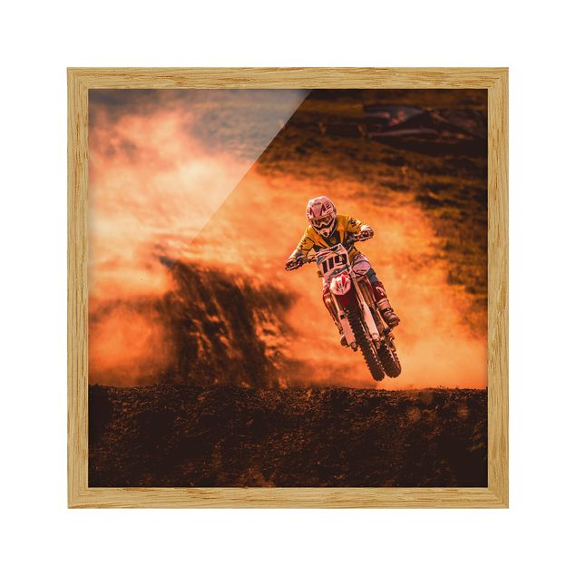 Cuadros naranja Motocross In The Dust