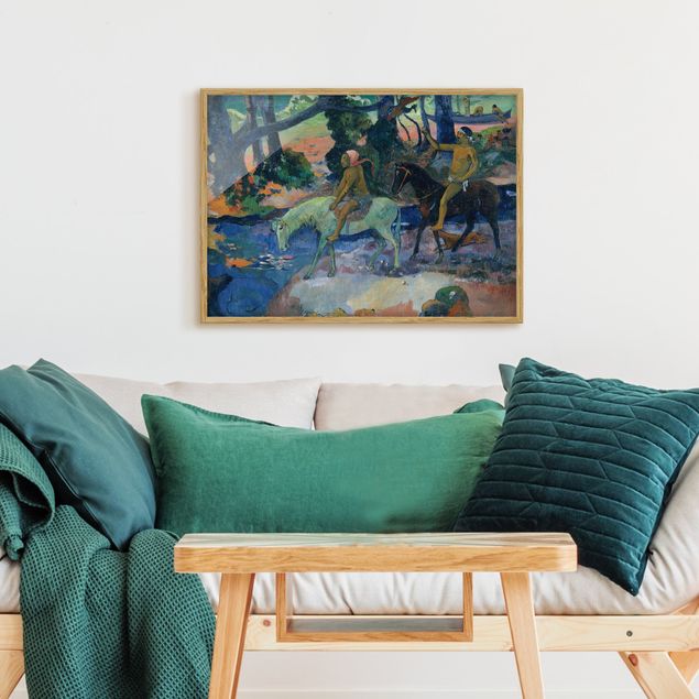 Pósters enmarcados de cuadros famosos Paul Gauguin - Escape, The Ford