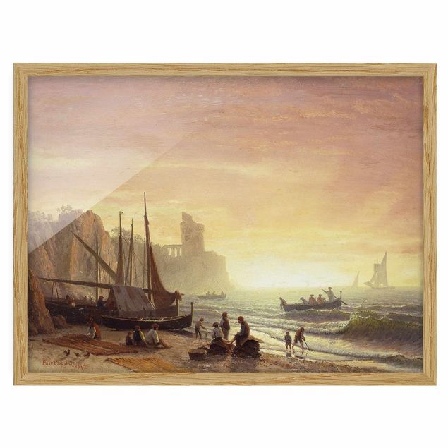 Estilo artístico Romanticismo Albert Bierstadt - The Fishing Fleet