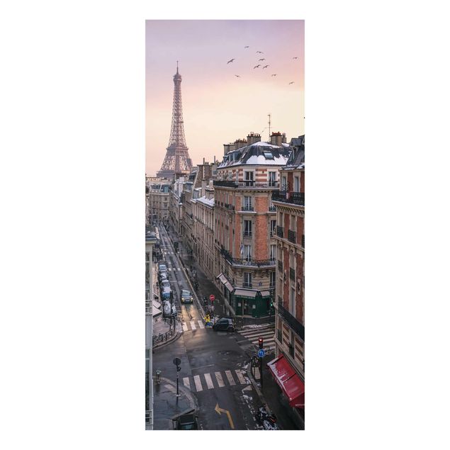 Cuadros de cristal arquitectura y skyline The Eiffel Tower In The Setting Sun