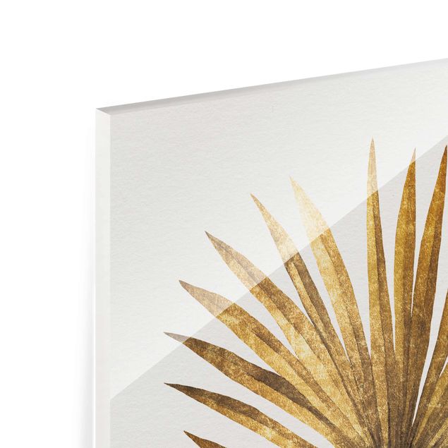 Tableros magnéticos de vidrio Gold - Palm Leaf