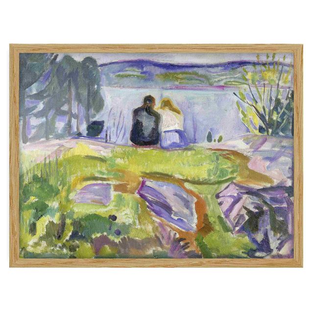 Estilo artístico Post Impresionismo Edvard Munch - Spring (Love Couple On The Shore)