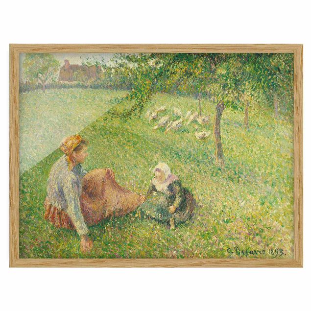 Cuadros puntillismo Camille Pissarro - The Geese Pasture