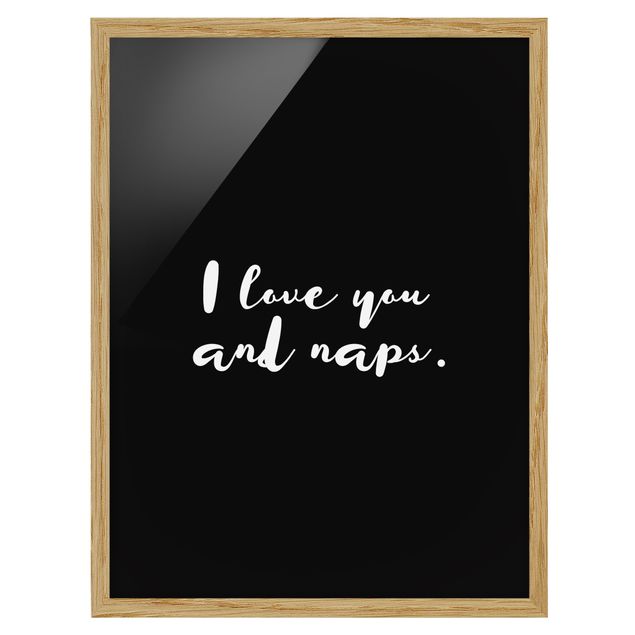 Cuadros frases I Love You. And Naps