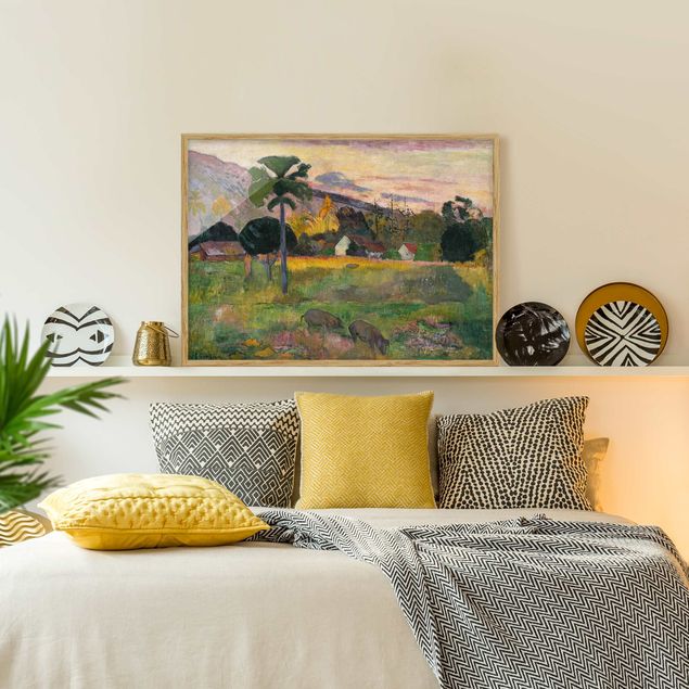 Pósters enmarcados de cuadros famosos Paul Gauguin - Haere Mai (Come Here)