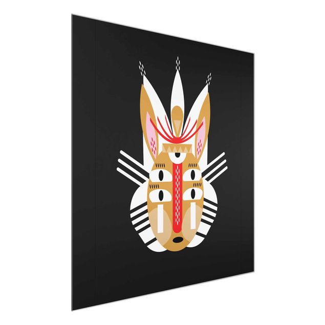 Láminas de cuadros famosos Collage Ethno Mask - Rabbit