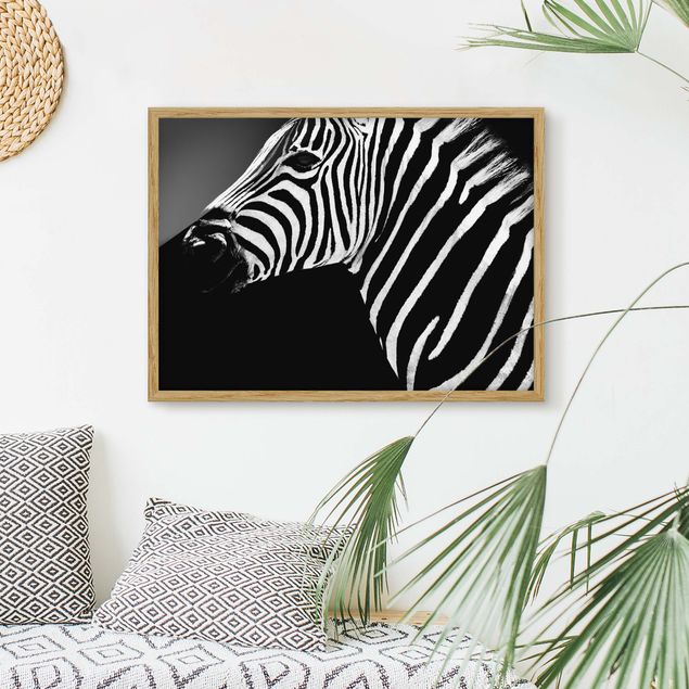 Pósters enmarcados de cuadros famosos Zebra Safari Art