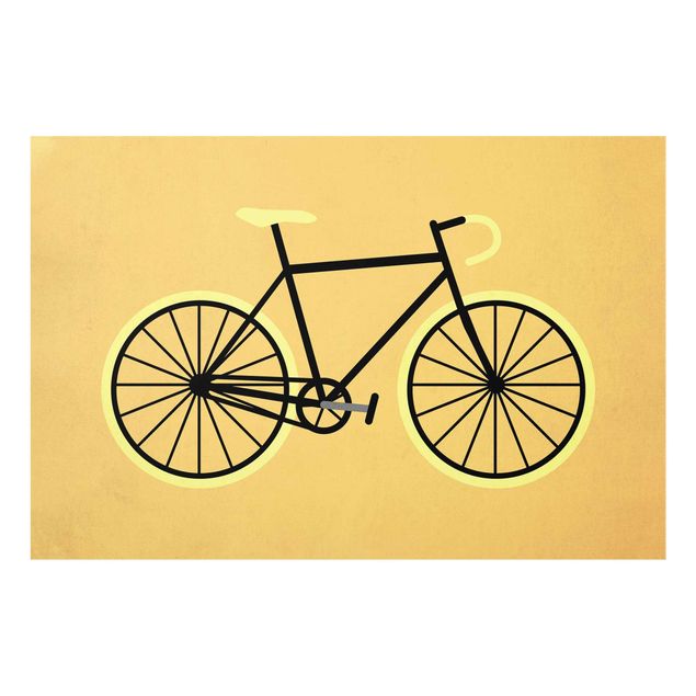 Cuadros naranja Bicycle In Yellow