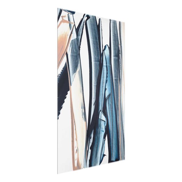Cuadros abstractos modernos Blue And Beige Stripes