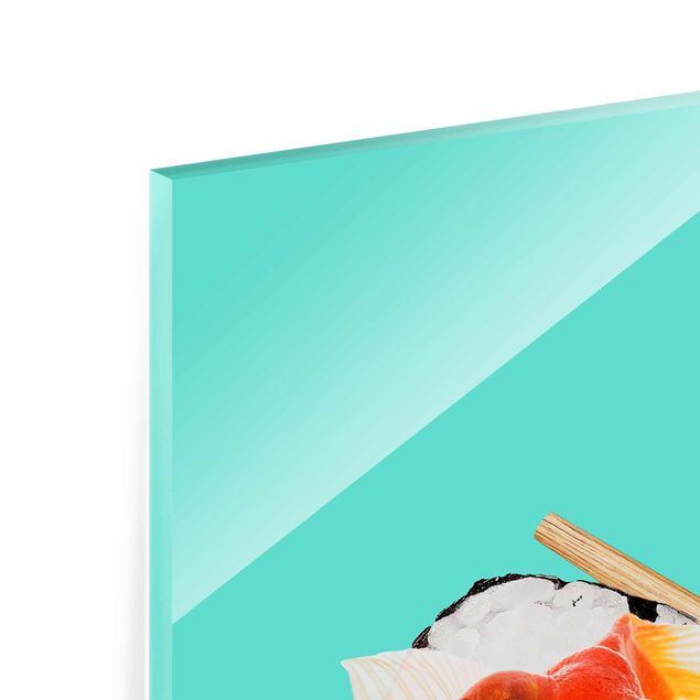Cuadros en turquesa Sushi With Goldfish