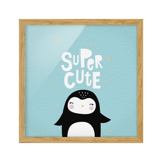 Cuadros con frases Super Cute Penguin