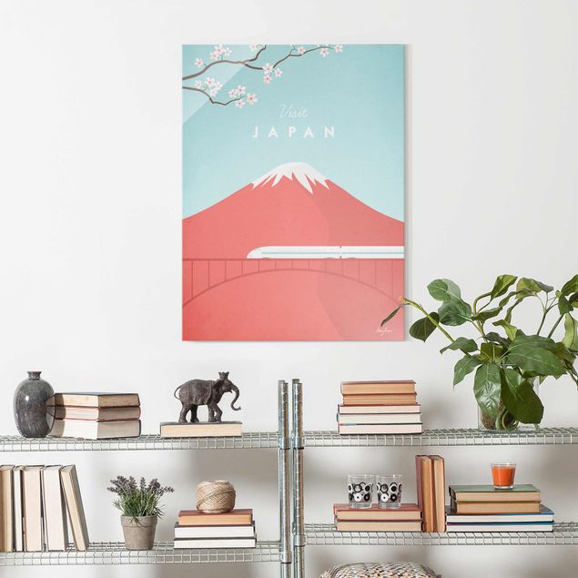 Cuadros de cristal montañas Travel Poster - Japan
