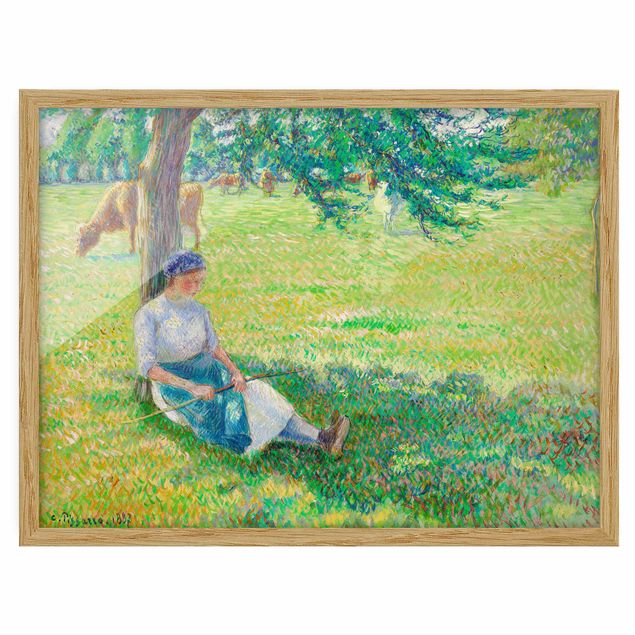 Cuadros puntillismo Camille Pissarro - Cowgirl, Eragny