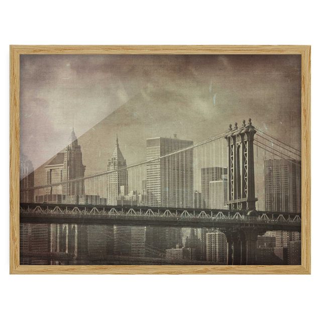 Pósters enmarcados vintage Vintage New York City